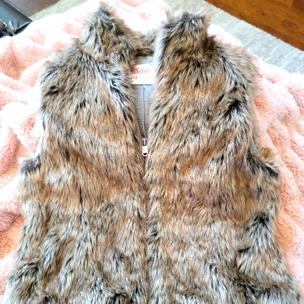 Justice Faux Fur Vest